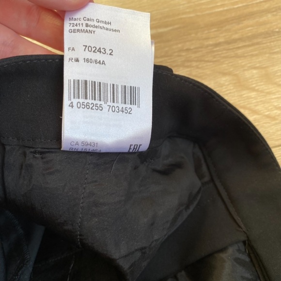 Marc Cain Pants Women's Trouser Crochet Lace Black Straight Size N2 3 - Picture 12 of 16